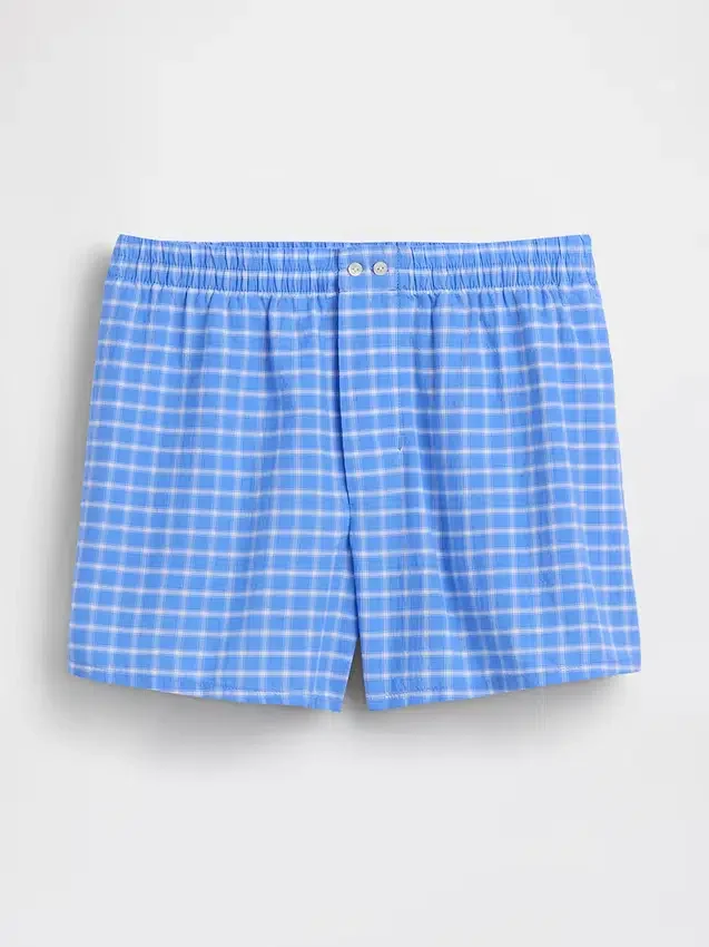 Shorts à carreaux en seersucker 4"
