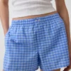 Shorts à carreaux en seersucker 4"