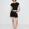 Shorts coupé ultra-doux à taille mi-haute et coupe décontractée, 4"