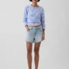 Shorts coupé ultra-doux à taille mi-haute et coupe décontractée, 4"