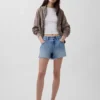 Shorts coupé ultra-doux à taille mi-haute et coupe décontractée, 4"