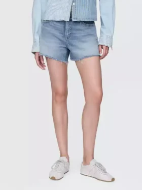 Shorts coupé ultra-doux à taille mi-haute et coupe décontractée, 4″