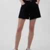Shorts coupé ultra-doux à taille mi-haute et coupe décontractée, 4"