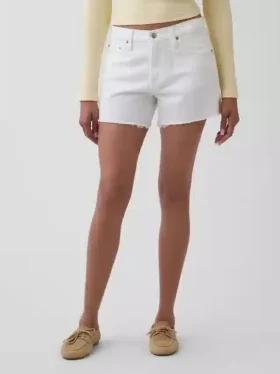 Shorts coupé ultra-doux à taille mi-haute et coupe décontractée, 4″