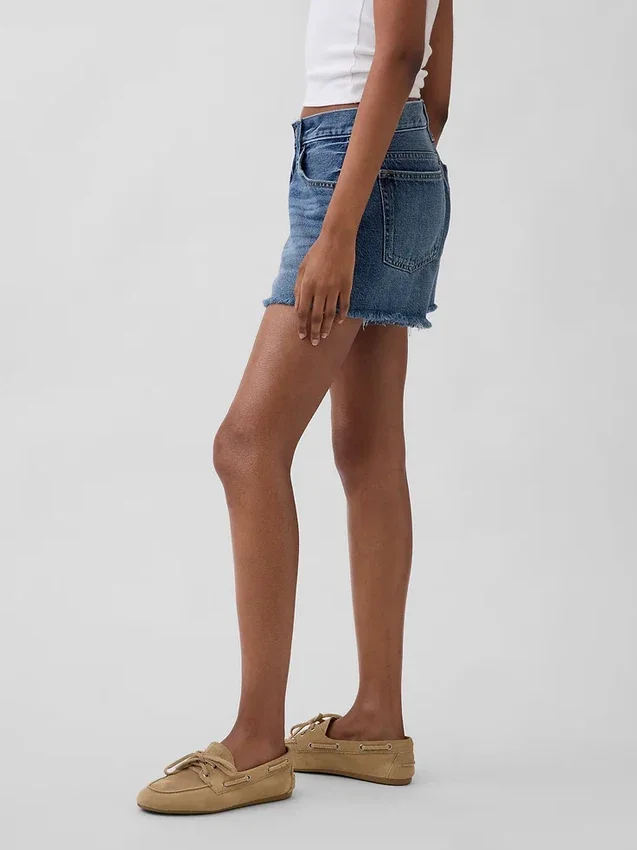 Shorts coupé ultra-doux à taille mi-haute et coupe décontractée, 4"