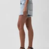 Shorts coupé ultra-doux à taille mi-haute et coupe décontractée, 4"