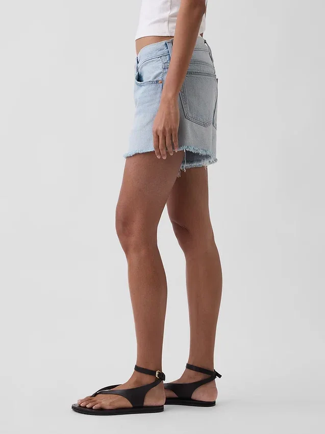 Shorts coupé ultra-doux à taille mi-haute et coupe décontractée, 4"