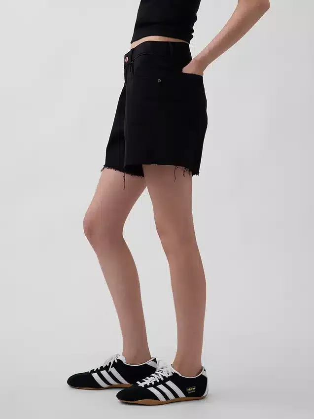 Shorts coupé ultra-doux à taille mi-haute et coupe décontractée, 4"