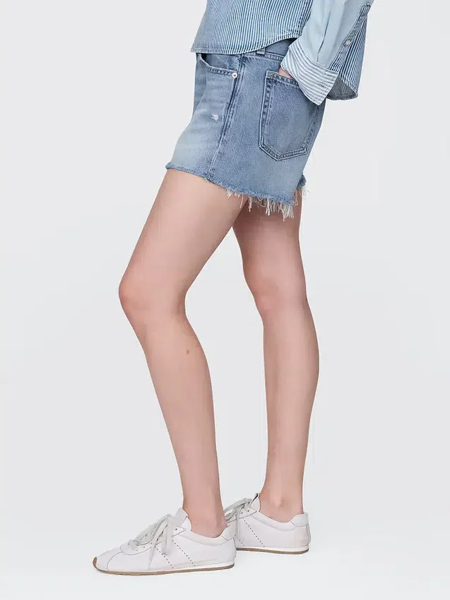 Shorts coupé ultra-doux à taille mi-haute et coupe décontractée, 4"