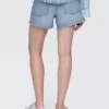 Shorts coupé ultra-doux à taille mi-haute et coupe décontractée, 4"