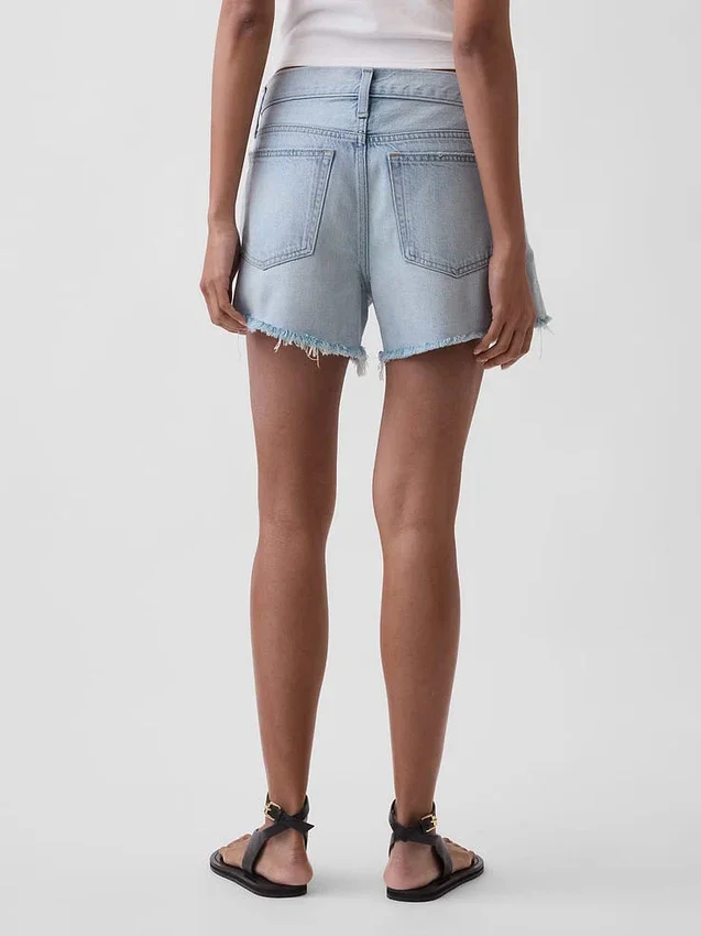 Shorts coupé ultra-doux à taille mi-haute et coupe décontractée, 4"