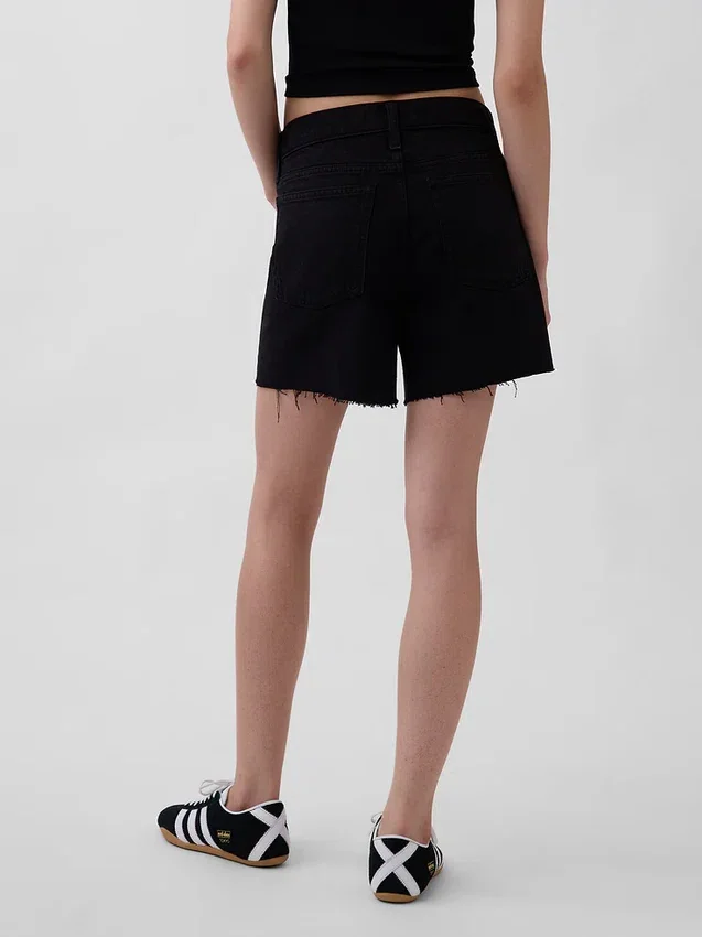 Shorts coupé ultra-doux à taille mi-haute et coupe décontractée, 4"