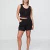 Shorts coupé ultra-doux à taille mi-haute et coupe décontractée, 4"