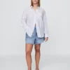 Shorts coupé ultra-doux à taille mi-haute et coupe décontractée, 4"