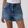 Shorts coupé ultra-doux à taille mi-haute et coupe décontractée, 4"