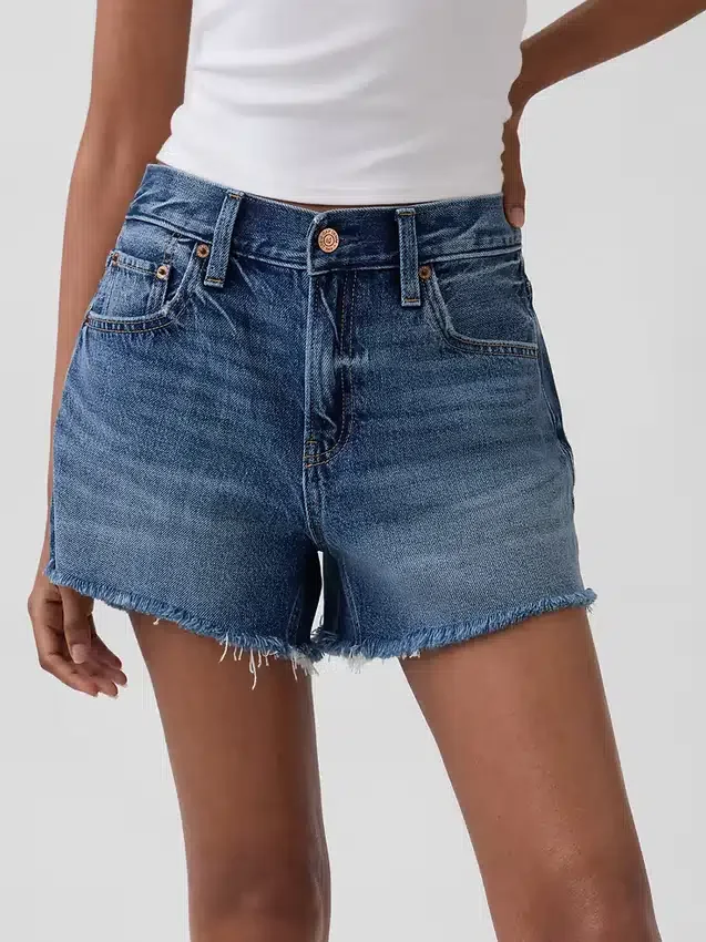 Shorts coupé ultra-doux à taille mi-haute et coupe décontractée, 4"