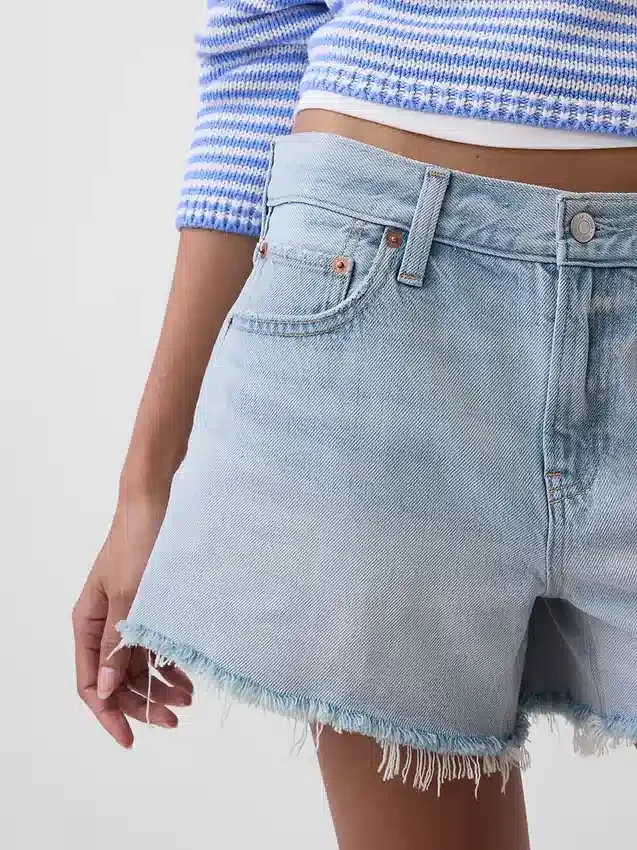 Shorts coupé ultra-doux à taille mi-haute et coupe décontractée, 4"