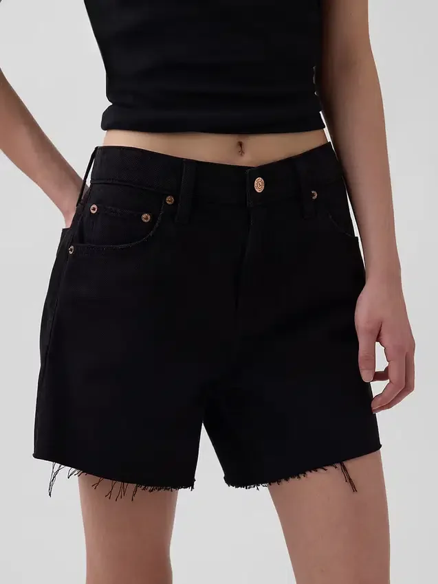 Shorts coupé ultra-doux à taille mi-haute et coupe décontractée, 4"