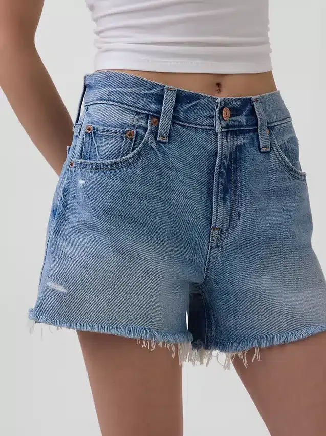 Shorts coupé ultra-doux à taille mi-haute et coupe décontractée, 4"