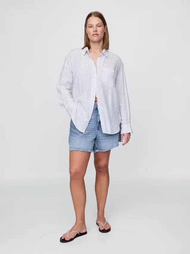 Shorts coupé ultra-doux à taille mi-haute et coupe décontractée, 4"