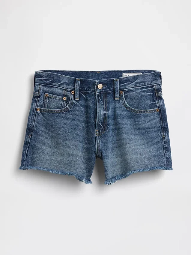 Shorts coupé ultra-doux à taille mi-haute et coupe décontractée, 4"