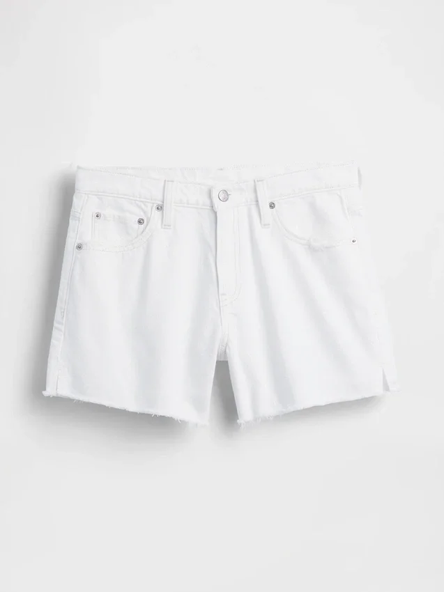 Shorts coupé ultra-doux à taille mi-haute et coupe décontractée, 4"
