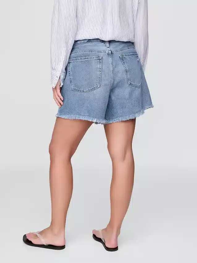 Shorts coupé ultra-doux à taille mi-haute et coupe décontractée, 4"
