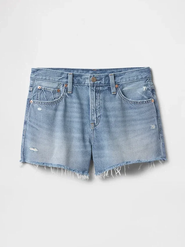 Shorts coupé ultra-doux à taille mi-haute et coupe décontractée, 4"