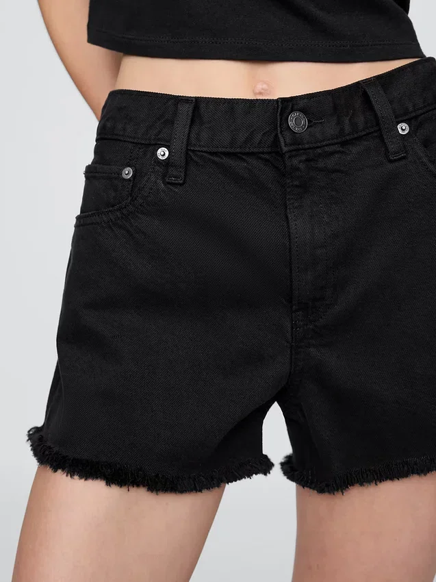 Shorts coupé ultra-doux à taille mi-haute et coupe décontractée, 4"