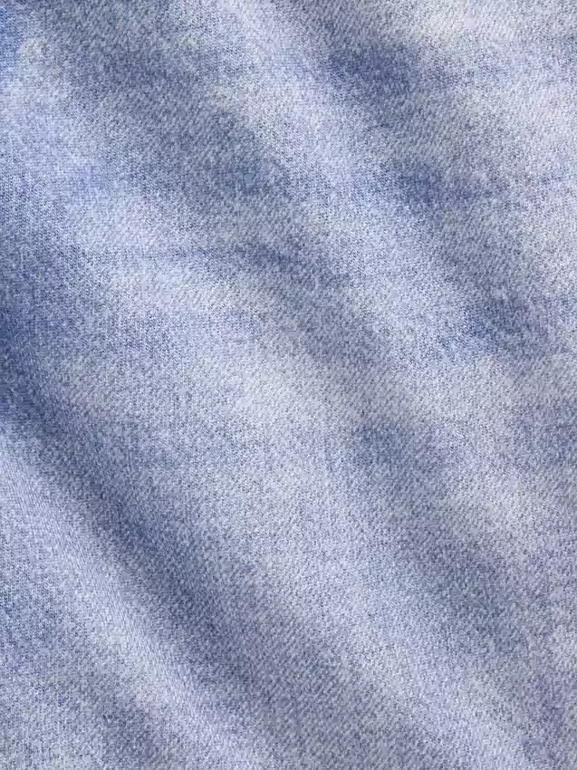 Shorts décontracté en jersey imprimé effet denim, taille mi-haute de 5"
