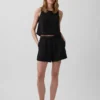 Shorts décontractés en gaze de coton à taille mi-haute de 4"