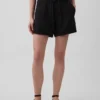 Shorts décontractés en gaze de coton à taille mi-haute de 4"