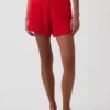 Shorts décontractés en gaze de coton à taille mi-haute de 4"
