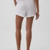 Shorts décontractés en gaze de coton à taille mi-haute de 4"