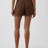 Shorts décontractés en gaze de coton à taille mi-haute de 4"