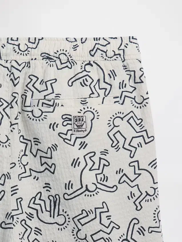 Shorts décontractés texturés Keith Haring