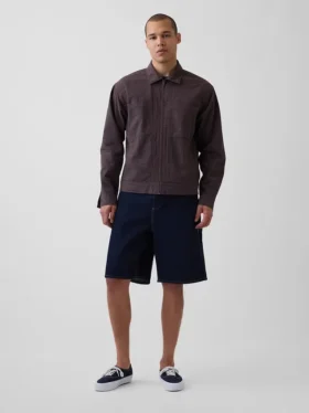 Shorts de charpentier en denim ample, 10,5"