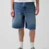Shorts de charpentier en denim ample, 10,5"
