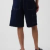 Shorts de charpentier en denim ample, 10,5"