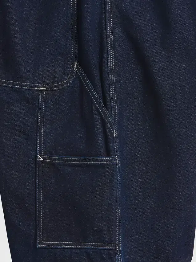 Shorts de charpentier en denim ample, 10,5"