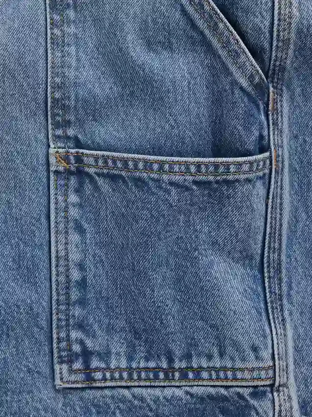 Shorts de charpentier en denim ample, 10,5"