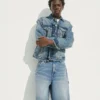 Shorts de charpentier en denim ample, 10,5"
