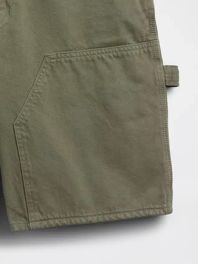 Shorts de charpentier en denim ample, 9"