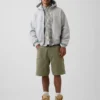 Shorts de charpentier en denim ample, 9"