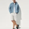 Shorts de charpentier en denim ample, 9"