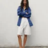 Shorts de charpentier en denim ample, 9"