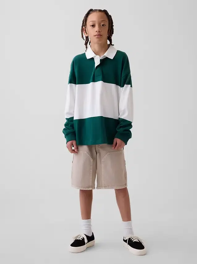 Shorts de charpentier en denim ample et décontracté pour enfants, style années 90