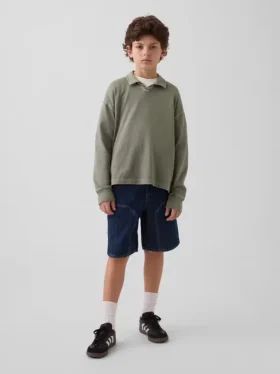 Shorts de charpentier en denim ample et décontracté pour enfants, style années 90