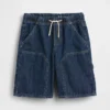Shorts de charpentier en denim ample et décontracté pour enfants, style années 90