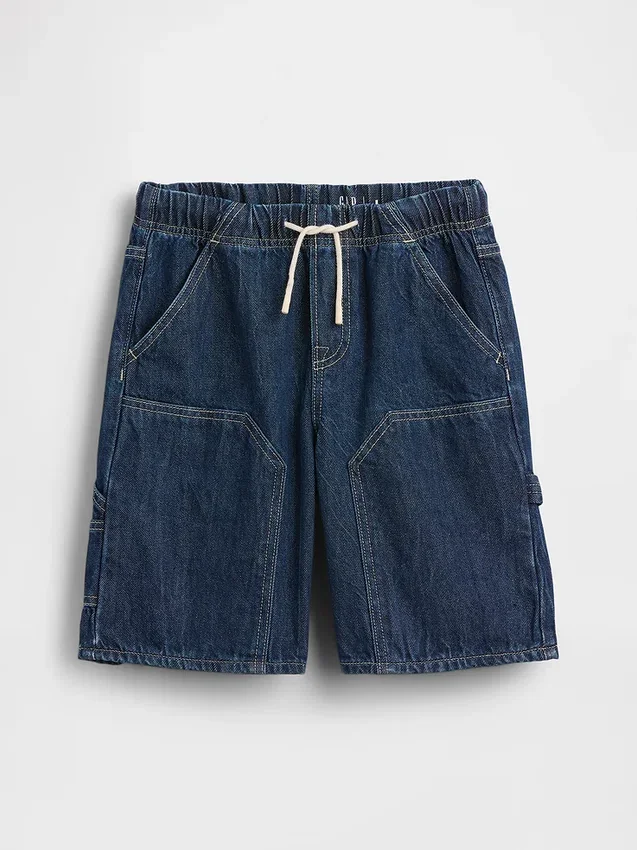 Shorts de charpentier en denim ample et décontracté pour enfants, style années 90